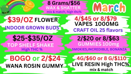 $39/OZ Flower Indoor Grown ($50 OTD)