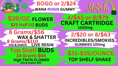 $39/OZ Flower Indoor Grown ($50 OTD)