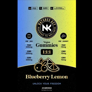 (each) Blueberry Lemon 1:1:1 Gummies 200mg