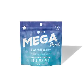 (20g) 1:1 Blue Razzleberry Mega Pearl - CBG/THC