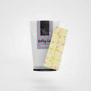 (0.1g) Birthday Cake White Chocolate Bar 100mg