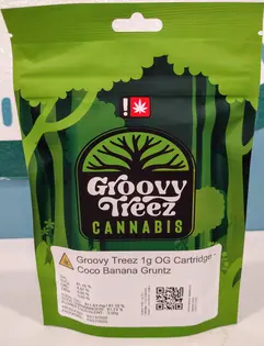 (1.0g) Groovy Treez - Coco Banana Gruntz  - 1g Live Resin Cartridge