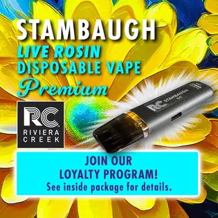 (g) Stambaugh Premium GC Disposable/Rechargeable Live Rosin Vape (0.5g)