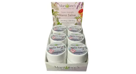 (fl_oz) Mary Jane's Nano Salve 1:1 CBD 45mg THC 45mg  0.3oz