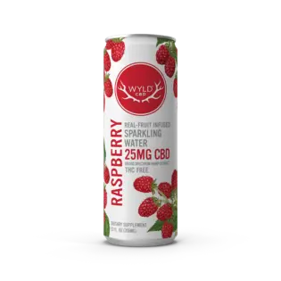 (each) CBD Raspberry Soda Water 25mg - Wyld