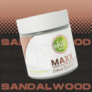 (1.0g) Chill Medicated - Body Rub MAXX - Outback Sandalwood - 1000mg THC : 1000mg CBD