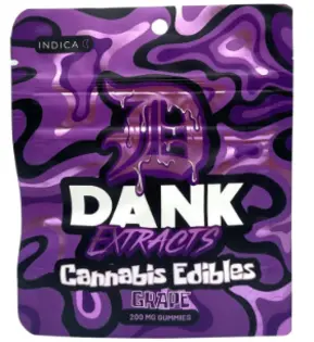 (0.2g) Dank Extracts - Grape - 200mg Gummies (4x50mg)