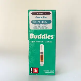 (each) Buddies - Grape Pie 1g Live Resin Cartridge