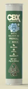 (g) CBX .75g Preroll - White Walker OG