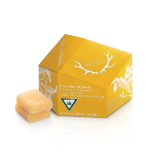 (each) WYLD 10pc - Peach 100mg 2:1 CBD Gummies