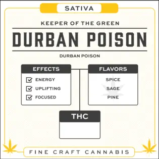 (g) Durban Poison Flower- Special Reserve