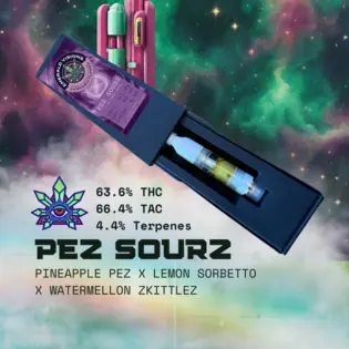 (g) Emerald Visions | Pez Sourz | 0.5g Hash Rosin Cartridge