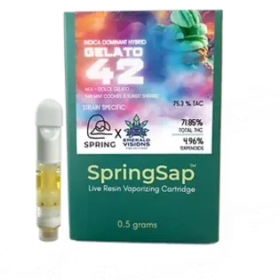 (g) SpringSap | Gelato 42 | .5g Live Resin Cartridge