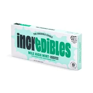 (each) Incredibles Mile High Mint Chocolate Bar 100mg 20pk