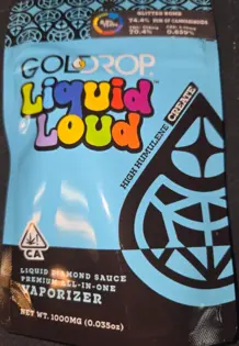 (each) 1g Glitter Bomb Liquid Loud Diamond Disposable - Gold Drop