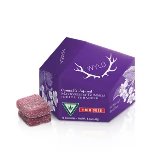 (each) Gummy - WYLD Marionberry 200mg THC (AU)