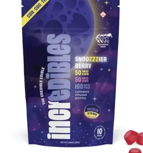 (each) Incredibles | Snoozzzierberry 2:1:1 THC:CBN:CBG Gummies 10pk I 200mg