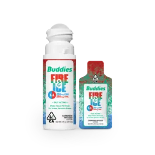 (fl_oz) Buddies 0.25FL OZ 1:1 CBD:THC FIRE & ICE Mylar Pack Lotion