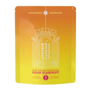 (each) 5mg Live Rosin Gummy, Sour Starfruit - Upstate Elevator Operators