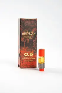(g) Nature's Heritage .5g Platinum Kush Breath Live Resin Cart