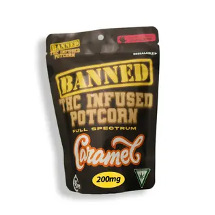 (3.12g) Banned - 200mg Potcorn - Caramel