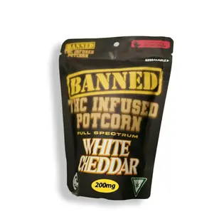 (3.125g) Banned - 200mg Potcorn - White Cheddar