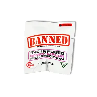 (0.48g) Banned - 200mg Single Gummy - Berry Melon