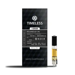 (1.0g) TImeless Deadhead OG (I) Noir Live Resin Cartridge 1g