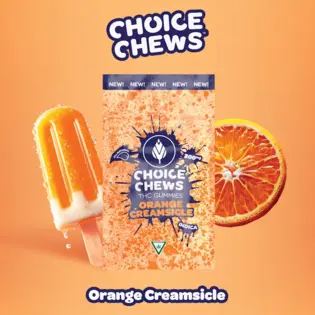 (2.8125g) Choice Chews | Orange Creamsicle Indica Gummies | 200mg