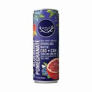 Blueberry Pomegranate Sparkling Water CBD:CBN 25:5mg