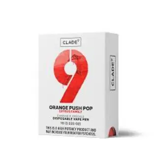 (1.0g) Clade9 Orange Push Pop Disposable Vape Cartridge