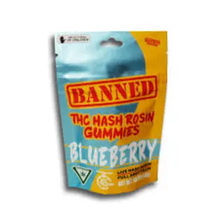 (3.0g) BANNED EDIBLE CO. | BLUEBERRY - 200MG GUMMIES 4PK | HYBRID