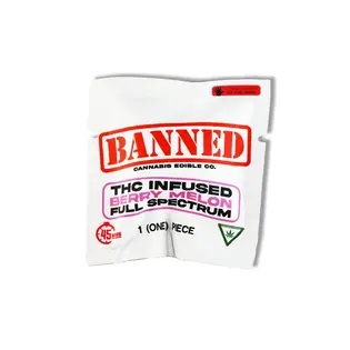(0.3125g) BANNED EDIBLE CO. | BERRY MELON - SINGLE GUMMIE  | 200MG | HYBRID