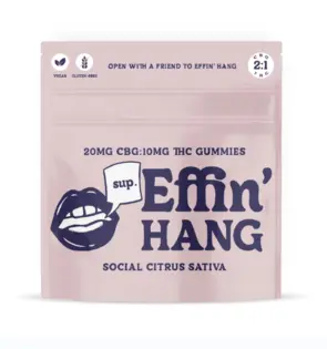 (0.1g) Hang Social Citrus 2:1 - CBG:THC Gummies - 10pk