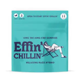 (0.1g) Effin' Chillin' Relaxing Razz 1:1 THC:CBD Gummies