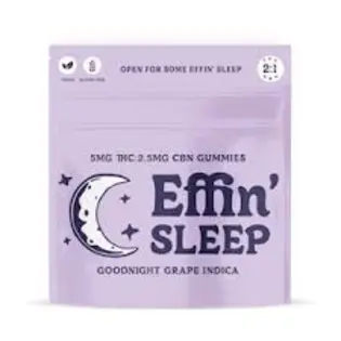 (0.1g) Effin' Sleep Goodnight Grape 2:1 THC:CBN Gummies