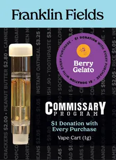 (1.0g) Franklin Fields - Berry Gelato - Vape Cart