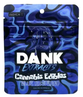 (0.2g) Dank Extracts - Blue Raspberry - 200mg Gummies (4x50mg)