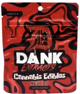 (0.2g) Dank Extracts - Cherry - 200mg Gummies (4x50mg)