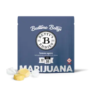 (0.1g) BETTY'S EDDIES - CHEWS - 100MG - 10PK - BEDTIME BETTY'S - LEMON AGAVE W/ MELATONIN