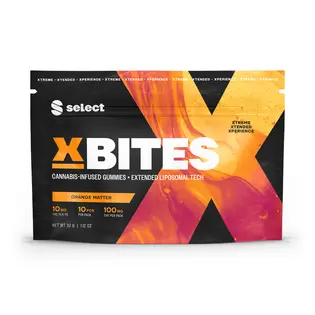 (0.1g) X-Bites Orange Matter Gummies 100mg (10-Pack | 10mg Each)