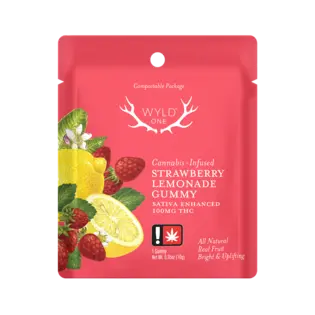 (each) Strawberry Lemonade (Sativa) Single Gummy 100mg - Wyld