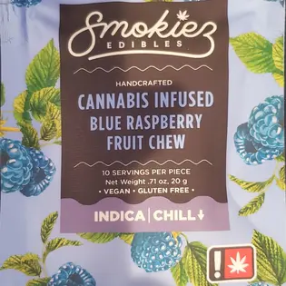 (each) Smokiez Edibles: Blue Raspberry Gummy (Single)