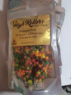 (each) Watermelon Dope Ropes 25mg 250mg Total