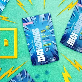 (each) Incredibles | Gummies | Sour Blue Razzberry 1:1 THC:CBG | 100mg/10pk