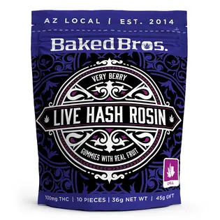 (each) BAKED BROS ROSIN GUMMIES - 100MG VERY BERRY