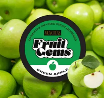 (each) Gummies - Green Apple Fruit Gems - 20 Pcs - 100mg