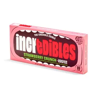 (each) Incredibles Strawberry Crunch White Chocolate Bar 100mg 20pk