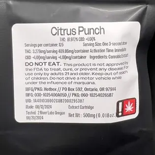 (g) Vape 0.5g Citrus Punch (Hotbox)