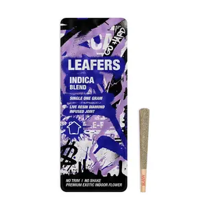(each) Leafers Infused Live Resin Diamond Preroll 1g 1 PK Indica Blend